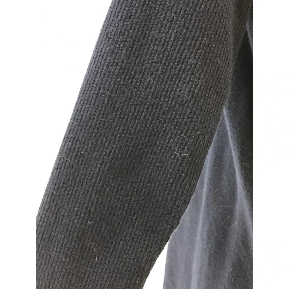 J. Crew Women's Sweater 100% Cotton Ribbed 3/4 Sleeve Navy Blue Size Medium